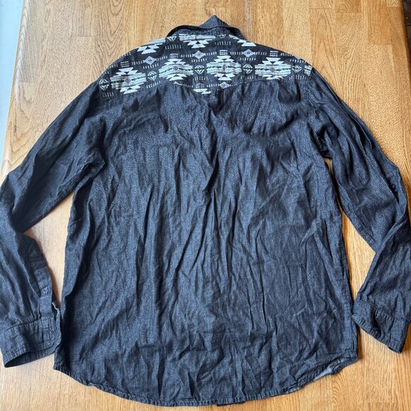 Nu Trendz Western Style Shirt Men's Button Up Size Large - Picture 2 of 7